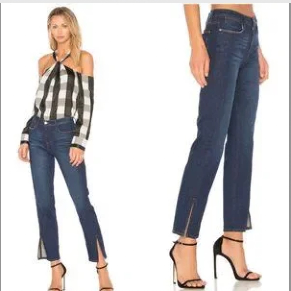 FRAME Le High Straight Tuxedo Split Jeans in Helms Wash EUC/sz 29